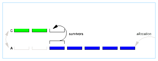 The Heap Organization of the Older-First Garbage Collector